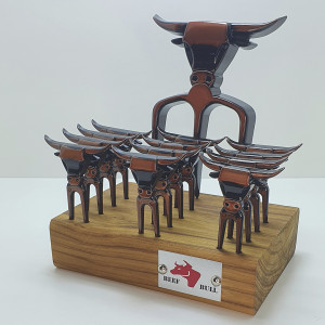 Kit Tridente c/ 12 Garfinhos Cobre Velho - 