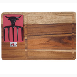 Tábua P/churrasco c/ Garfo Black