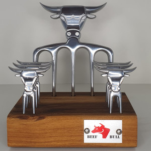 Kit Garfo 5 Pontas c/ 6 Garfinhos Polido - 