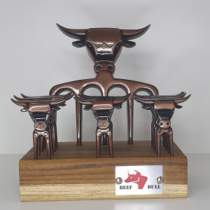 Kit Garfo 5 Pontas c/ 12 Garfinhos Cobre Velho