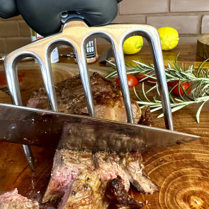 Kit Garfo 5 Pontas c/ 6 Garfinhos Polido - 