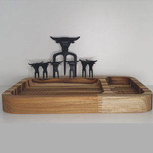 Kit Tábua Gamela + Tridente e 6 Garfinhos Black