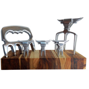 Kit Garra + Tridente + 6 Garfinhos Polido