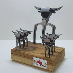 Kit Tridente c/ 6 Garfinhos Prata Velho - 