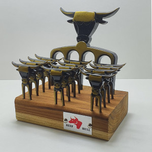 Kit Garfo 5 Pontas c/ 12 Garfinhos Ouro Velho - 