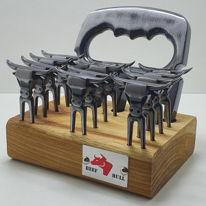 Kit Garra de Urso c/ 12 Garfinhos Prata Velha - 