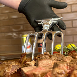 Kit Garfo 5 Pontas c/ 6 Garfinhos Cobre Velho - 