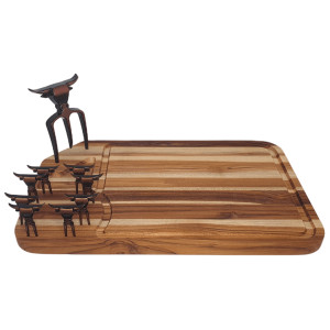 Tábua + Tridente + 8 Garfinhos Cobre Velho