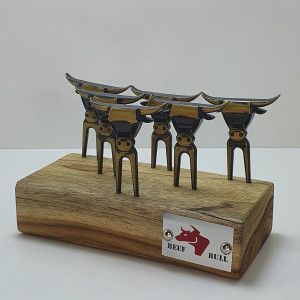 Kit 6 Garfinhos Ouro Velho + Base - 