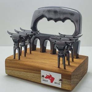 Kit Garra de Urso c/ 6 Garfinhos Prata Velha - 