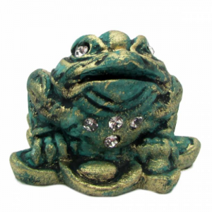 SAPO KAERU COM CRISTAIS DA FORTUNA 3cm