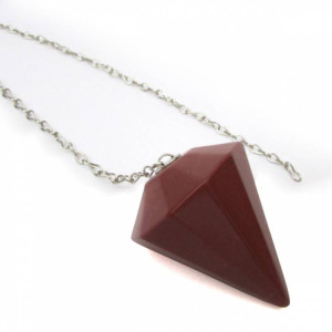 PÊNDULOS DE CRISTAIS NATURAIS - JASPE VERMELHA