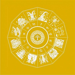 TOALHA DO ZODÍACO 73cm - AMARELA