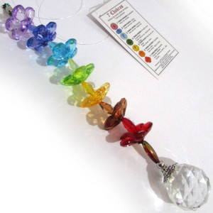 FIO DE LUZ 7 CHAKRAS COM BOLA DE CRISTAL 30 MM