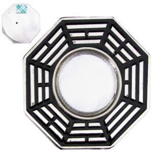 MINI BAGUÁ PRETO COM ESPELHO REDONDO 5 CM