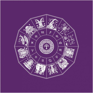 TOALHA DO ZODÍACO 73cm - ROXO