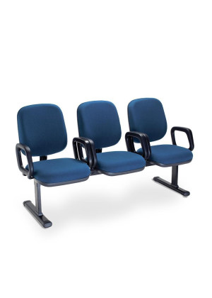 Conjunto Poltronas Auditório 4005 3L Braço Americano - Linha Start - Cavaletti  - Rev Space - Cor (Space) Marrom Conjunto Poltronas Auditório 4005 3L Braço Americano - Linha Start - Cavaletti  - Rev Space - Cor (Space) Marrom