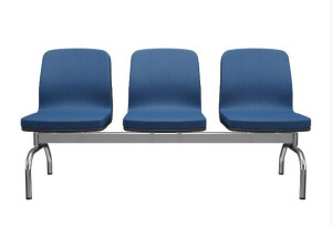 Longarina Soer 3 Lugares 67007 Sem Braço, Estrutura Cromada - Plaxmetal  - Rev Polipropileno - Corplax Pp Vermelho Longarina Soer 3 Lugares 67007 Sem Braço, Estrutura Cromada - Plaxmetal  - Rev Polipropileno - Corplax Pp Vermelho