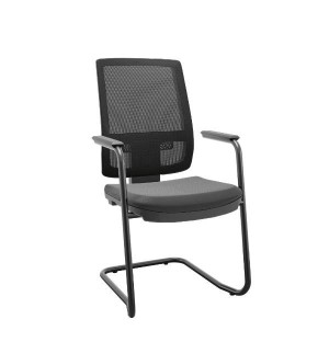 Cadeira Fixa Presidente Brizza 99021 Base S, Encosto Em Tela, Braço Integrado, Estrutura Preta – Plaxmetal  - Rev Vinil - Corplax Vinil Cinza - Tl Tela Vermelho Cadeira Fixa Presidente Brizza 99021 Base S, Encosto Em Tela, Braço Integrado, Estrutura Preta – Plaxmetal  - Rev Vinil - Corplax Vinil Cinza - Tl Tela Vermelho