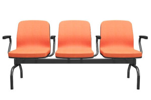 Longarina Soer 3 Lugares 67007 Com Braço, Estrutura Preta - Plaxmetal  - Rev Polipropileno - Corplax Pp Vermelho Longarina Soer 3 Lugares 67007 Com Braço, Estrutura Preta - Plaxmetal  - Rev Polipropileno - Corplax Pp Vermelho