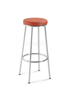 Banqueta Alta 14015, Estrutura Cromada, Altura 700 Mm - Linha Fun - Cavaletti  - Rev Vinil - Cor (Vinil) Azul Marinho Banqueta Alta 14015, Estrutura Cromada, Altura 700 Mm - Linha Fun - Cavaletti  - Rev Vinil - Cor (Vinil) Azul Marinho