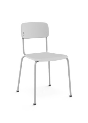 Cadeira Fica 41008 Estrutura Branca - Linha Joy - Cavaletti  - Rev Plásticos Joy - Cor (Plast Joy) Oliva