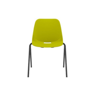 Cadeira Fixa Quick 62020 Base V, Concha Termoplástica, Estrutura Preta – Plaxmetal  - Rev Plásticos Plaxmetal - Plpx Plástico Preto 13