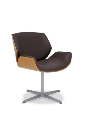 Poltrona Espera Giratória 36060 Concha Fórmica Nogal, Pé Alumínio - Linha Spot - Cavaletti  - Rev Grid - Cor (Grid) Rosa Camélia Poltrona Espera Giratória 36060 Concha Fórmica Nogal, Pé Alumínio - Linha Spot - Cavaletti  - Rev Grid - Cor (Grid) Rosa Camélia