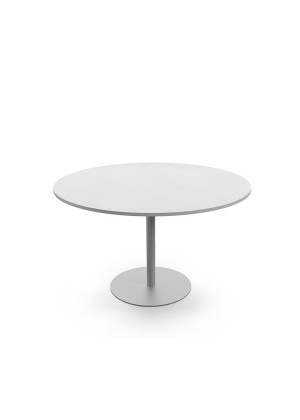 Mesa 36805, Tampo Ø 1200Mm - Altura 720Mm - Linha Spin - Cavaletti  - Rev Madeira - Mel Casca De Ovo