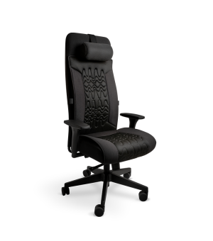 Cadeira Giratória Gamer Black 19900 Syncron, Apoio De Cabeça, Assento C/ Reg. Profundidade, Apoio Lombar, Aranha Nylon, Rod. 65 Pu, Braço 4D Ca - Linha Way Gamer - Cavaletti