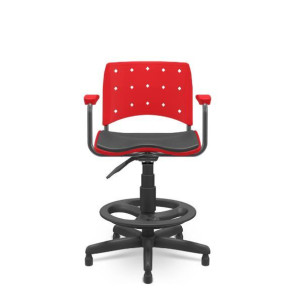 Cadeira Caixa Secretária Ergoplax 37031 Assento Estofado, Assento E Encosto Coloridos, Estrutura Preta, Com Braços – Plaxmetal  - Rev Plásticos Plaxmetal - Plpx Plástico Vermelho Cereja 11 Cadeira Caixa Secretária Ergoplax 37031 Assento Estofado, Assento E Encosto Coloridos, Estrutura Preta, Com Braços – Plaxmetal  - Rev Plásticos Plaxmetal - Plpx Plástico Vermelho Cereja 11