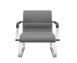 Sofá Sublime 39969 1 Lugar, Com Braço, Estrutura Cromada - Plaxmetal  - Rev Vinil - Corplax Vinil Cinza Sofá Sublime 39969 1 Lugar, Com Braço, Estrutura Cromada - Plaxmetal  - Rev Vinil - Corplax Vinil Cinza