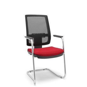 Cadeira Fixa Presidente Brizza 99021 Base S, Encosto Em Tela, Braço Integrado, Estrutura Cromada – Plaxmetal  - Rev Vinil - Corplax Vinil Preto - Tl Tela Cinza Cadeira Fixa Presidente Brizza 99021 Base S, Encosto Em Tela, Braço Integrado, Estrutura Cromada – Plaxmetal  - Rev Vinil - Corplax Vinil Preto - Tl Tela Cinza