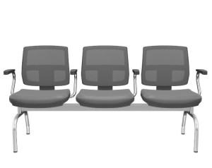 Longarina 3 Lugares Brizza 99028 Pé Metal Cromado, Encosto Em Tela, Braço Integrado, Estrutura Cromada – Plaxmetal  - Rev Vinil - Corplax Vinil Bege - Tl Tela Azul Longarina 3 Lugares Brizza 99028 Pé Metal Cromado, Encosto Em Tela, Braço Integrado, Estrutura Cromada – Plaxmetal  - Rev Vinil - Corplax Vinil Bege - Tl Tela Azul