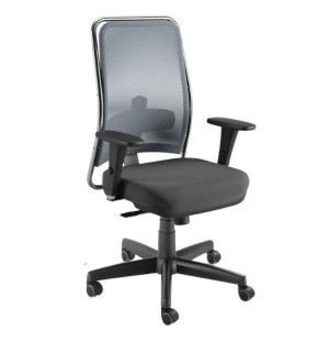 Cadeira Giratória 16001 Sre-Mc, Encosto Tela Newnet, C/ Apoio Lombar Regulável, Aranha C/ Polaina, Rod. 50 Pu, Braço Sl - Linha Newnet - Cavaletti  - Rev Haven - Cor (Haven) Laranja - Tlnew Cinza