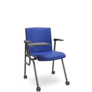 Cadeira Treinamento Audiplax 82837 Com Prancheta Escamoteável Autoretorno, Rod. Pu - Plaxmetal  - Rev Vinil - Corplax Vinil Branco Cadeira Treinamento Audiplax 82837 Com Prancheta Escamoteável Autoretorno, Rod. Pu - Plaxmetal  - Rev Vinil - Corplax Vinil Branco