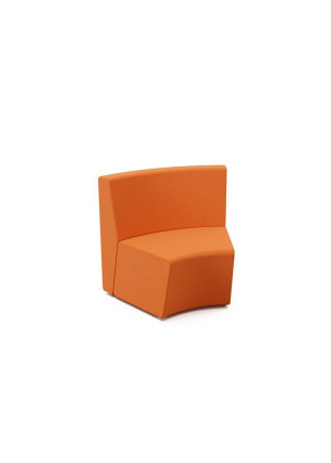 Sofá 36845 Externo - Curvo 45º - Linha Spin - Cavaletti  - Rev Grid - Cor (Grid) Azul Caribe