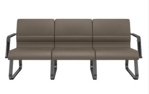 Sofá Sublime 39969 3 Lugares, Com Braço, Estrutura Preta - Plaxmetal  - Rev Vinil - Corplax Vinil Cinza Sofá Sublime 39969 3 Lugares, Com Braço, Estrutura Preta - Plaxmetal  - Rev Vinil - Corplax Vinil Cinza