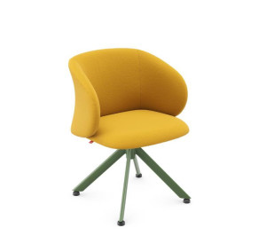 Poltrona Giratória 36708 Base Elíptica Com Sapata - Estrutura Colorida Ou Prata - Linha Bee - Cavaletti  - Rev Poliéster - Cor (Poliéster) Chumbo - Estr Vermelho Poltrona Giratória 36708 Base Elíptica Com Sapata - Estrutura Colorida Ou Prata - Linha Bee - Cavaletti  - Rev Poliéster - Cor (Poliéster) Chumbo - Estr Vermelho