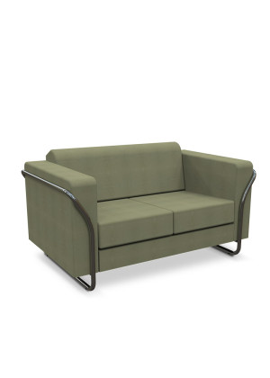 Sofá Espera 12205 2 Lugares - Pé Tubular Cromado - Linha Box – Cavaletti  - Rev Poliéster - Cor (Poliéster) Cinza Leve Sofá Espera 12205 2 Lugares - Pé Tubular Cromado - Linha Box – Cavaletti  - Rev Poliéster - Cor (Poliéster) Cinza Leve