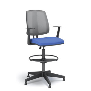 Cadeira Giratória Stool 43122, Enc. Tela Flip S/ Reg. Altura, Aranha Nylon C/ Sapata, Braço Tc - Estrutura Preta - Linha Flip - Cavaletti  - Rev Grid - Cor (Grid) Cinza Nevoa - Tlflip Preto Cadeira Giratória Stool 43122, Enc. Tela Flip S/ Reg. Altura, Aranha Nylon C/ Sapata, Braço Tc - Estrutura Preta - Linha Flip - Cavaletti  - Rev Grid - Cor (Grid) Cinza Nevoa - Tlflip Preto