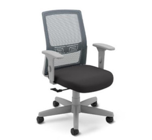 Poltrona Giratória 17501 Syncron, Auto Ajustável, Encosto Tela Newnet, Aranha C/ Polaina, Rod. 50 Nylon, Braço Sl New Pp, Estrutura Cinza - Linha Moov Light - Cavaletti  - Rev Poliéster - Cor (Poliéster) Azul Antigo - Tlnew Vermelho