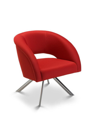 Poltrona Espera Giratória 36010 - Linha Spot - Cavaletti  - Rev Vinil - Cor (Vinil) Marrom Poltrona Espera Giratória 36010 - Linha Spot - Cavaletti  - Rev Vinil - Cor (Vinil) Marrom