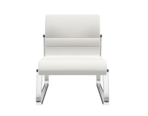 Sofá Sublime 39969 1 Lugar, Sem Braço, Estrutura Cromada - Plaxmetal  - Rev Vinil - Corplax Vinil Cinza Sofá Sublime 39969 1 Lugar, Sem Braço, Estrutura Cromada - Plaxmetal  - Rev Vinil - Corplax Vinil Cinza