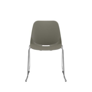 Cadeira Fixa Quick 62021 Base Trapezoidal, Concha Termoplástica, Estrutura Cromada – Plaxmetal  - Rev Plásticos Plaxmetal - Plpx Plástico Mostarda 51