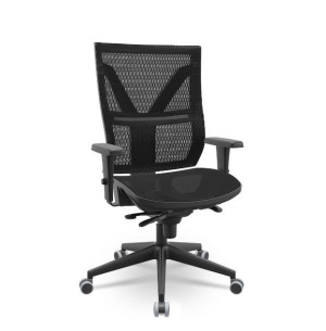 Cadeira Giratória Presidente Darix X+ 75000 Slider, Assento E Encosto Em Tela Aero T67, Base Piramidal, Rod. 65 Pu, Braço Regulável Pu - Plaxmetal  - Rev Tela - Tl Tela Preto Cadeira Giratória Presidente Darix X+ 75000 Slider, Assento E Encosto Em Tela Aero T67, Base Piramidal, Rod. 65 Pu, Braço Regulável Pu - Plaxmetal  - Rev Tela - Tl Tela Preto