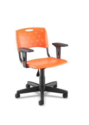 Cadeira Giratória Secretária 35004 Bg, Braço Sl, Aranha Secretária C/ Polaina, Rod. 50 Nylon - Linha Viva - Cavaletti  - Rev Plásticos Viva - Cor (Plast Viva) Branco Cadeira Giratória Secretária 35004 Bg, Braço Sl, Aranha Secretária C/ Polaina, Rod. 50 Nylon - Linha Viva - Cavaletti  - Rev Plásticos Viva - Cor (Plast Viva) Branco