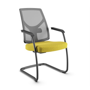 Poltrona Fixa De Aproximação 47106 Sl C/ Braço, Estrutura Preta Encosto Tela Newnet - Linha Yon - Cavaletti  - Rev Poliéster - Cor (Poliéster) Tangerina - Tlnew Cinza Poltrona Fixa De Aproximação 47106 Sl C/ Braço, Estrutura Preta Encosto Tela Newnet - Linha Yon - Cavaletti  - Rev Poliéster - Cor (Poliéster) Tangerina - Tlnew Cinza