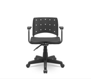 Cadeira Giratoria Secretária Ergoplax 33970 Assento Estofado, Assento E Encosto Preto, Estrutura Preta, Com Braços – Plaxmetal  - Rev Plásticos Plaxmetal - Plpx Plástico Preto 13 Cadeira Giratoria Secretária Ergoplax 33970 Assento Estofado, Assento E Encosto Preto, Estrutura Preta, Com Braços – Plaxmetal  - Rev Plásticos Plaxmetal - Plpx Plástico Preto 13