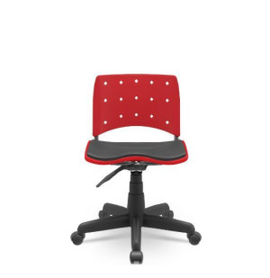 Cadeira Giratoria Secretária Ergoplax 33970 Assento Estofado, Assento E Encosto Coloridos, Estrutura Preta, Sem Braços – Plaxmetal  - Rev Plásticos Plaxmetal - Plpx Plástico Vermelho Cereja 11 Cadeira Giratoria Secretária Ergoplax 33970 Assento Estofado, Assento E Encosto Coloridos, Estrutura Preta, Sem Braços – Plaxmetal  - Rev Plásticos Plaxmetal - Plpx Plástico Vermelho Cereja 11